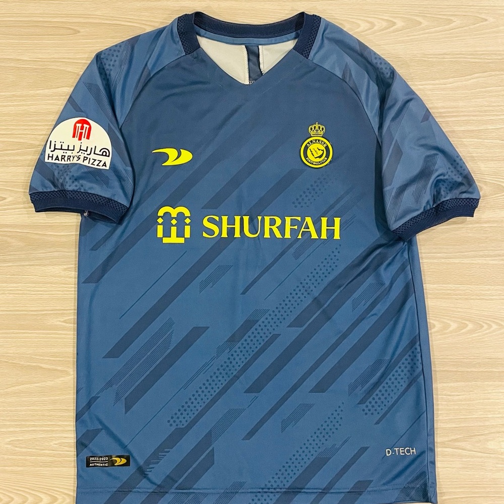 Duneus 2022/23 Al Nassr Away Soccer Jersey Harry’s Pizza Men’s Size Medium